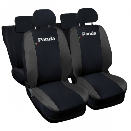 Coprisedili Auto Compatibili Panda Hybrid 2021 Versione 60 E 40 Nero Grigio Scuro